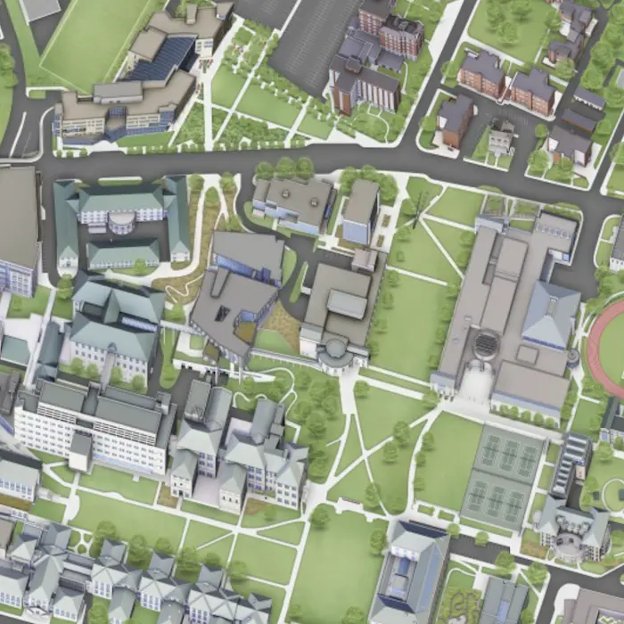 Labeled, interactive map.