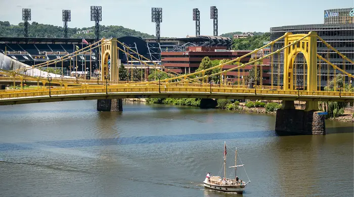 A view of Pittsburgh's North Shore and PNC Park. 