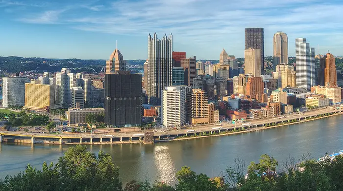The Pittsburgh skyline.